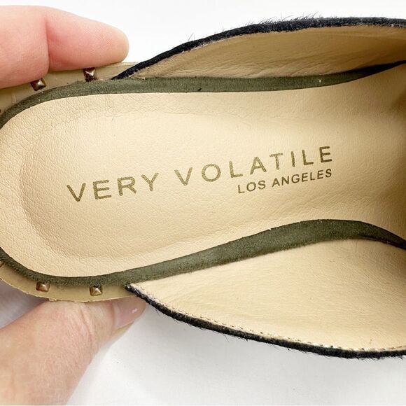 Very Volatile Atwood Calf Slip on Mule in‎ Green Camo Sz 7 - Picture 7 of 15